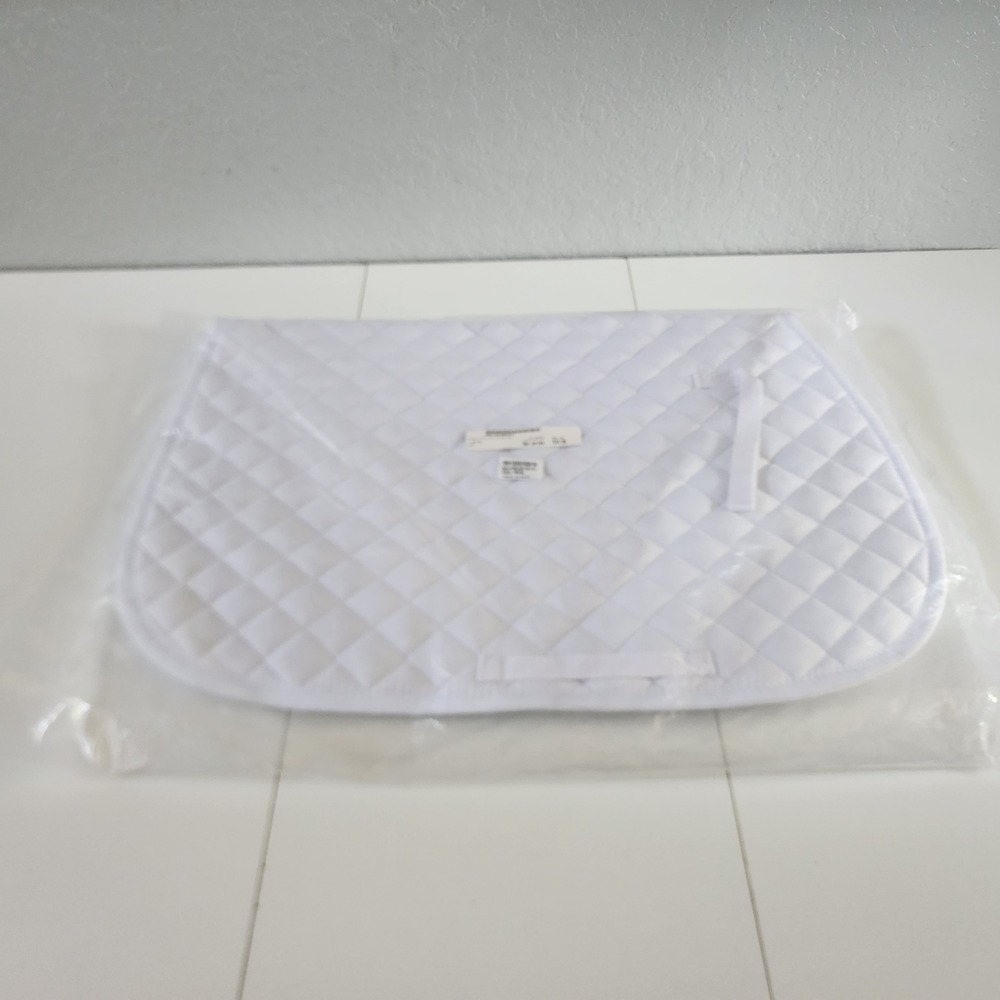 Dover Saddlery Riders Quilted Cotton Saddle Pad White All Purpose AP 0001997 NEW